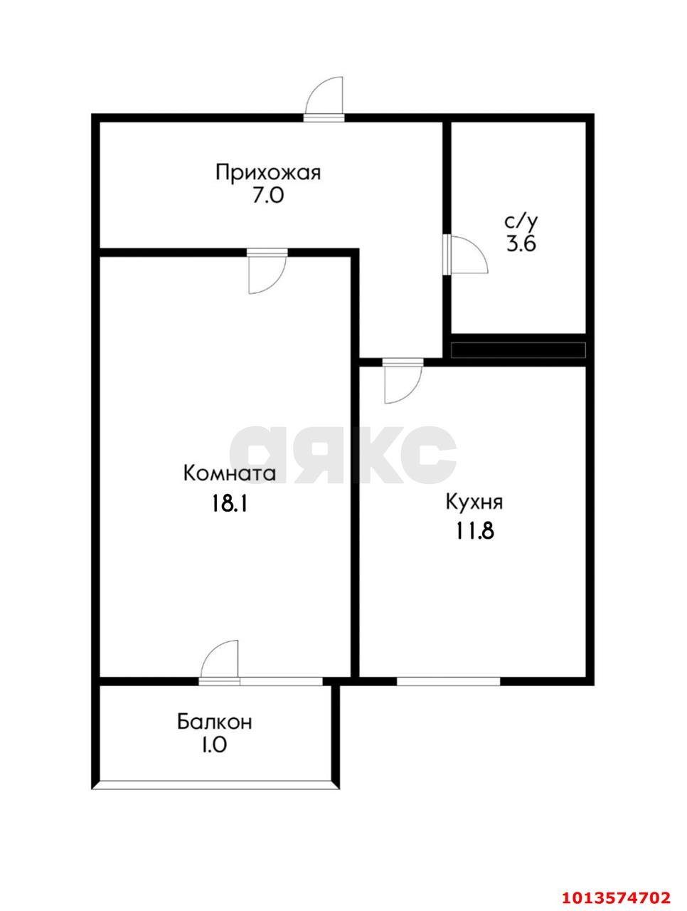 Фото №11: 1-комнатная квартира 43 м² - Краснодар, жилой комплекс Рассвет, ул. Гидростроителей, 67