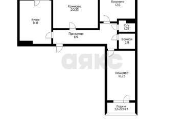 Фото №4: 3-комнатная квартира 80 м² - Краснодар, мкр. имени Н.И. Вавилова, ул. Вавилова, 18/2