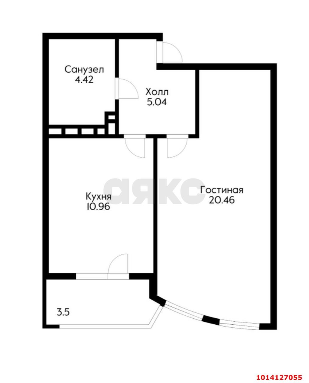 Фото №9: 1-комнатная квартира 44 м² - Краснодар, жилой комплекс Кино, ул. Уральская, 100/5