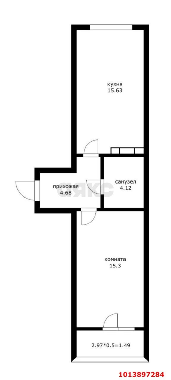 Фото №6: 1-комнатная квартира 41 м² - Краснодар, жилой комплекс Архитектор, ул. Наставников, 12