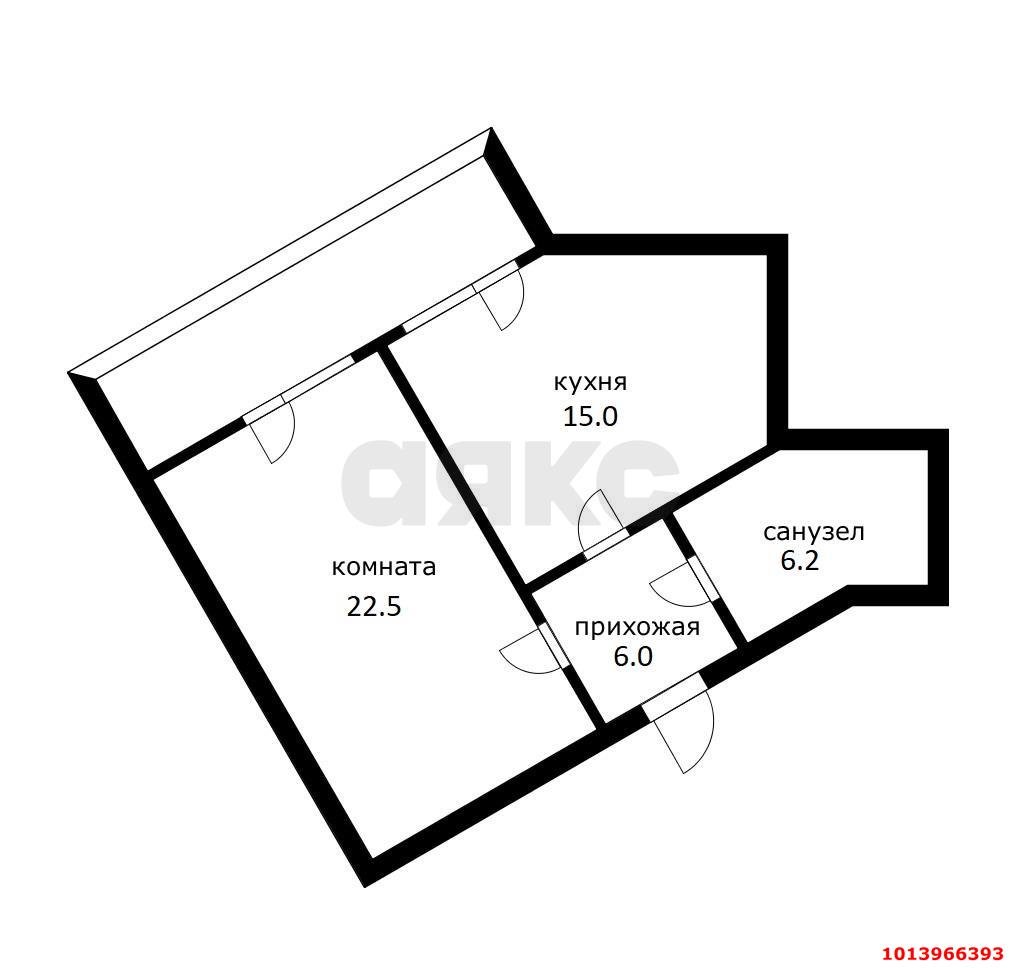 Фото №12: 1-комнатная квартира 55 м² - Краснодар, Западный внутригородской округ, ул. Кожевенная, 26