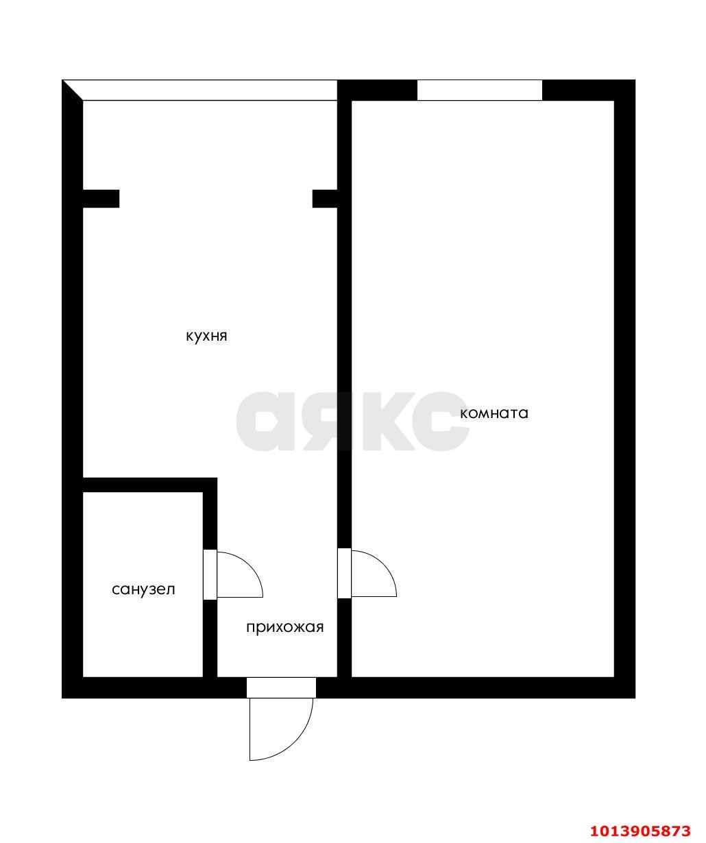 Фото №8: 1-комнатная квартира 43 м² - Яблоновский, ул. Гагарина, 143
