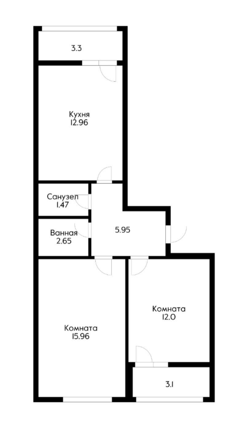 Фото №5: 2-комнатная квартира 55 м² - Краснодар, Прикубанский внутригородской округ, ЖК Славянка, мкр. Славянский, ул. Заполярная, 39к4