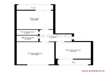 Фото №5: 2-комнатная квартира 52 м² - Краснодар, мкр. Славянский, ул. Заполярная, 39к4