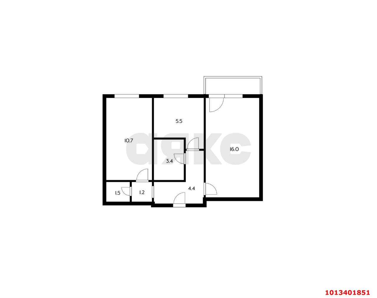 Фото №9: 2-комнатная квартира 46 м² - Лорис, Карасунский внутригородской округ, ул. Рязанская, 20
