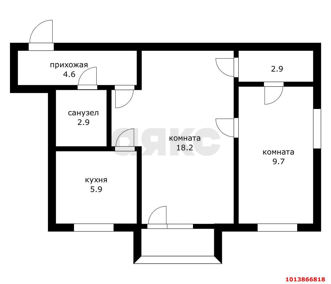 Фото №11: 2-комнатная квартира 44 м² - Краснодар, Центральный, ул. Котовского, 86