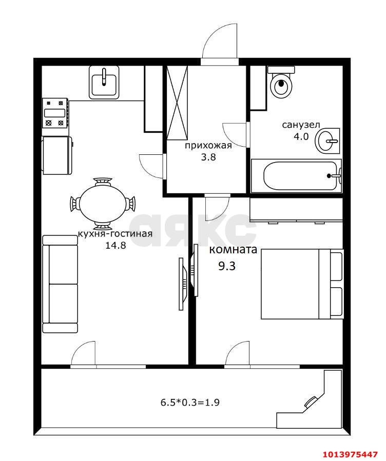 Фото №17: 1-комнатная квартира 32 м² - Краснодар, жилой комплекс Ракурс, ул. имени Героя Ростовского, 8к6