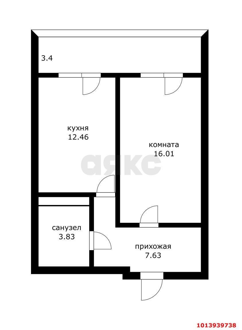 Фото №15: 1-комнатная квартира 43 м² - Краснодар, жилой комплекс Элегант, ул. Старокубанская, 137к2