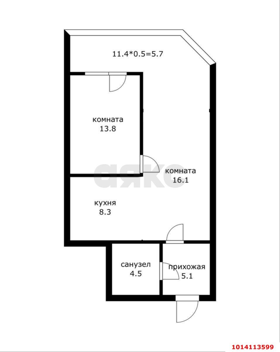 Фото №2: 2-комнатная квартира 59 м² - Краснодар, Любимово, 5/1