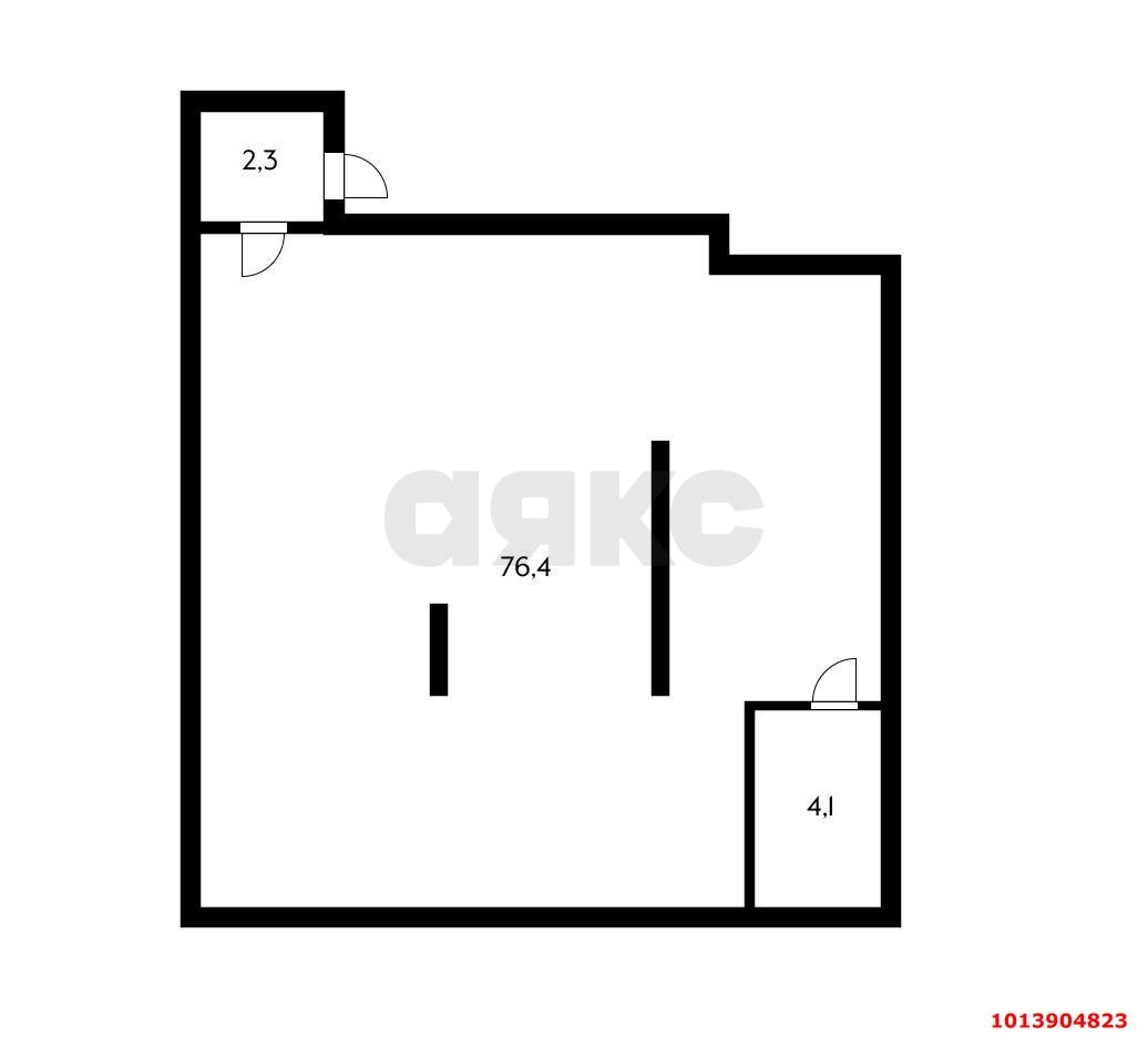 Фото №2: Торговое помещение 83 м² - Краснодар, жилой комплекс Самолёт-2, ул. Западный Обход, 57