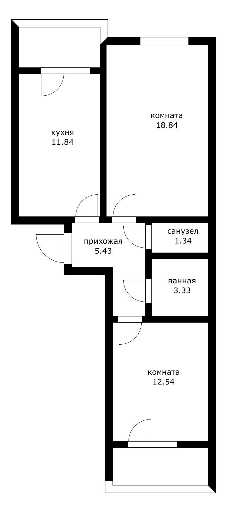 Фото №1: 2-комнатная квартира 56 м² - Краснодар, Прикубанский внутригородской округ, Калинино, мкр. Завод Радиоизмерительных Приборов, ул. Российская