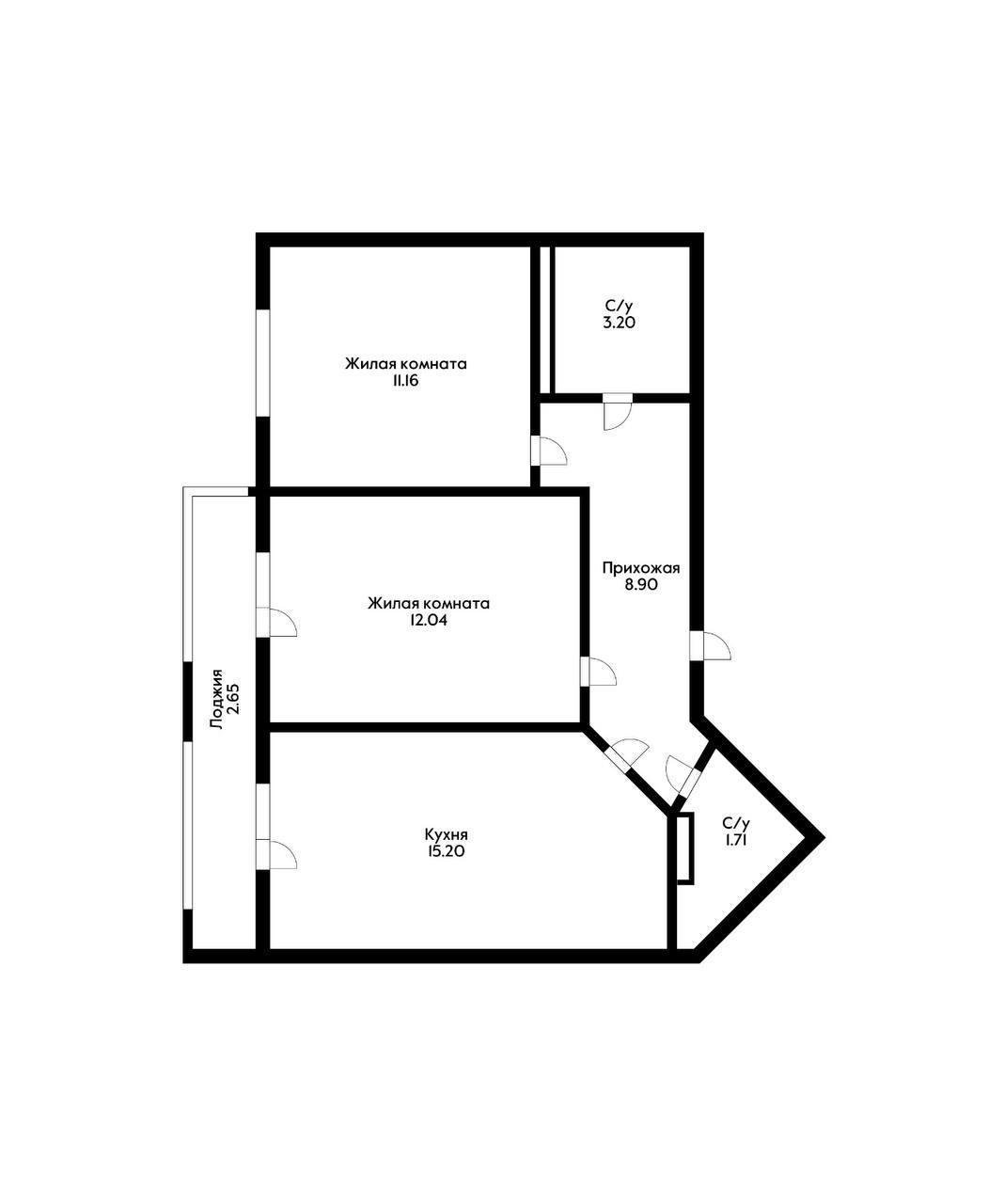 Фото №3: 2-комнатная квартира 54 м² - Краснодар, Прикубанский внутригородской округ, Микрохирургии глаза, мкр. жилой комплекс Сограт, ул. Красных Партизан, 4/15