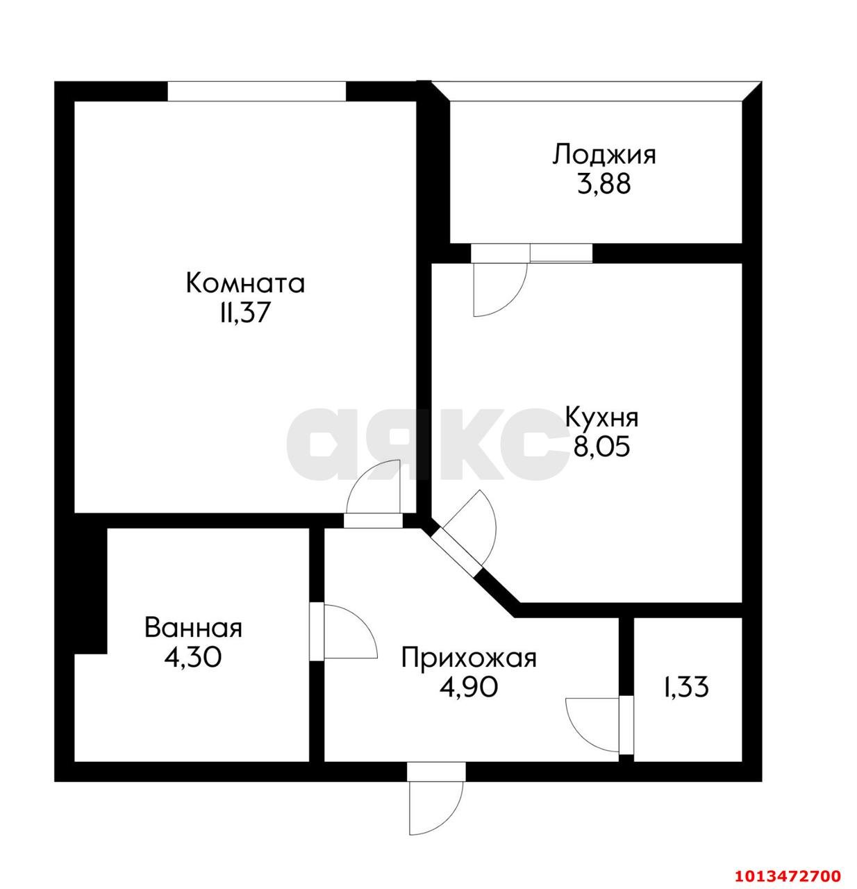 Фото №10: 1-комнатная квартира 31 м² - Краснодар, ЖК Дубровка, ул. Беговая, 56к1