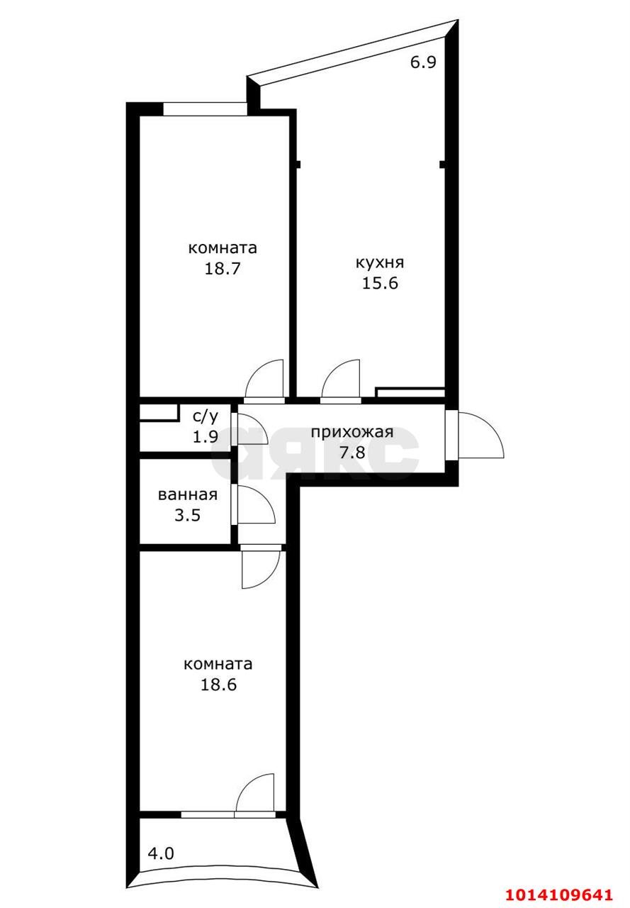 Фото №17: 2-комнатная квартира 70 м² - Краснодар, Догма Парк, ул. Марины Цветаевой, 13