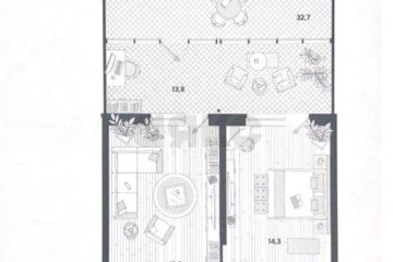Фото №2: 2-комнатная квартира 50 м² - Краснодар, мкр. жилой комплекс Самолёт-5, ул. Ивана Беличенко, 97
