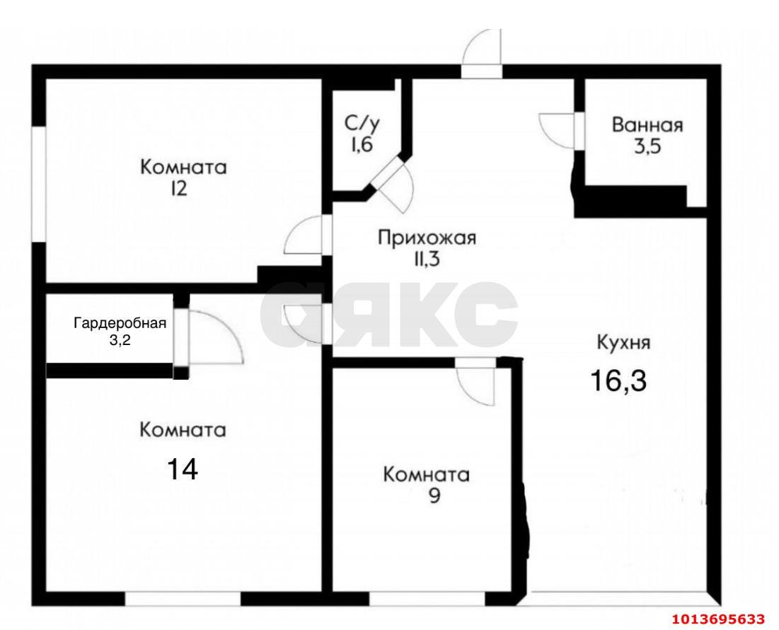 Фото №19: 3-комнатная квартира 71 м² - Краснодар, Достояние, ул. Григория Булгакова, 12
