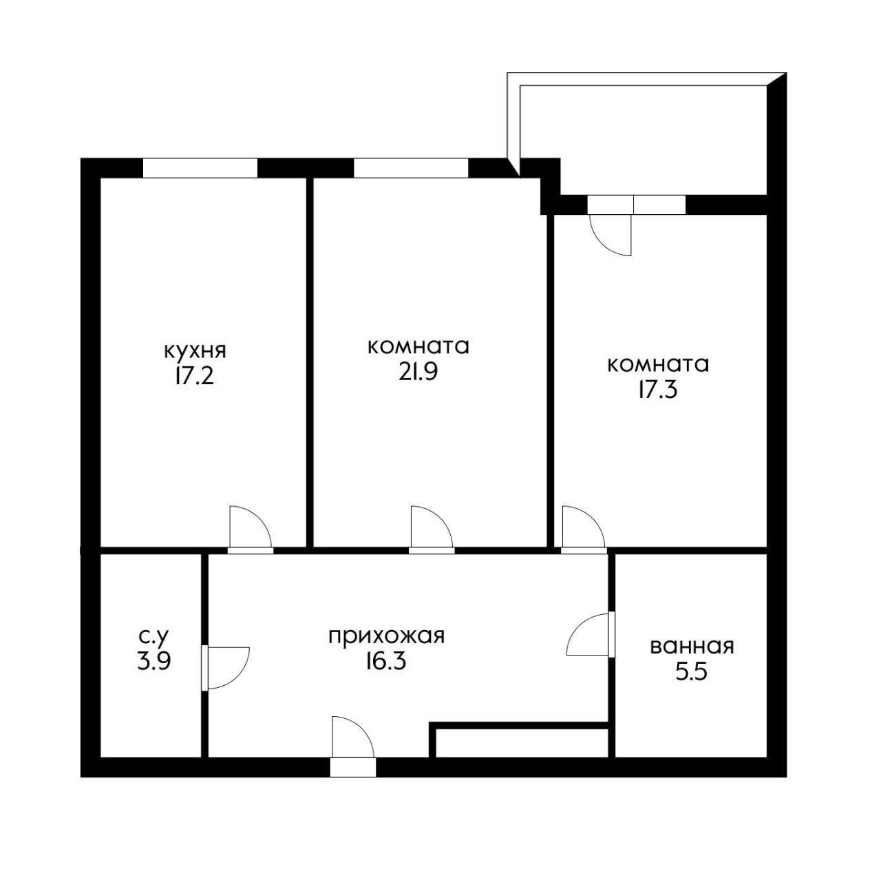 Фото №18: 2-комнатная квартира 86 м² - Краснодар, Западный внутригородской округ, Фестивальный, мкр. жилой комплекс Триумф, ул. имени П.М. Гаврилова, 27