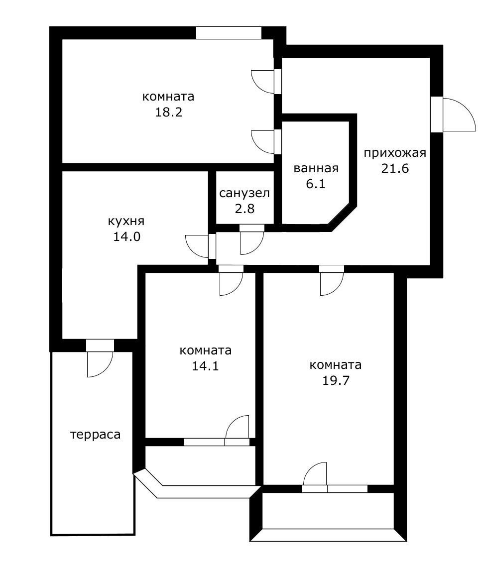 Фото №16: 3-комнатная квартира 110 м² - Краснодар, Центральный внутригородской округ, Западный внутригородской округ, мкр. Центральный, ул. Кубанская набережная, 64