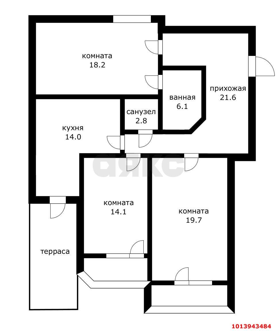 Фото №16: 3-комнатная квартира 110 м² - Краснодар, Центральный, ул. Кубанская набережная, 64