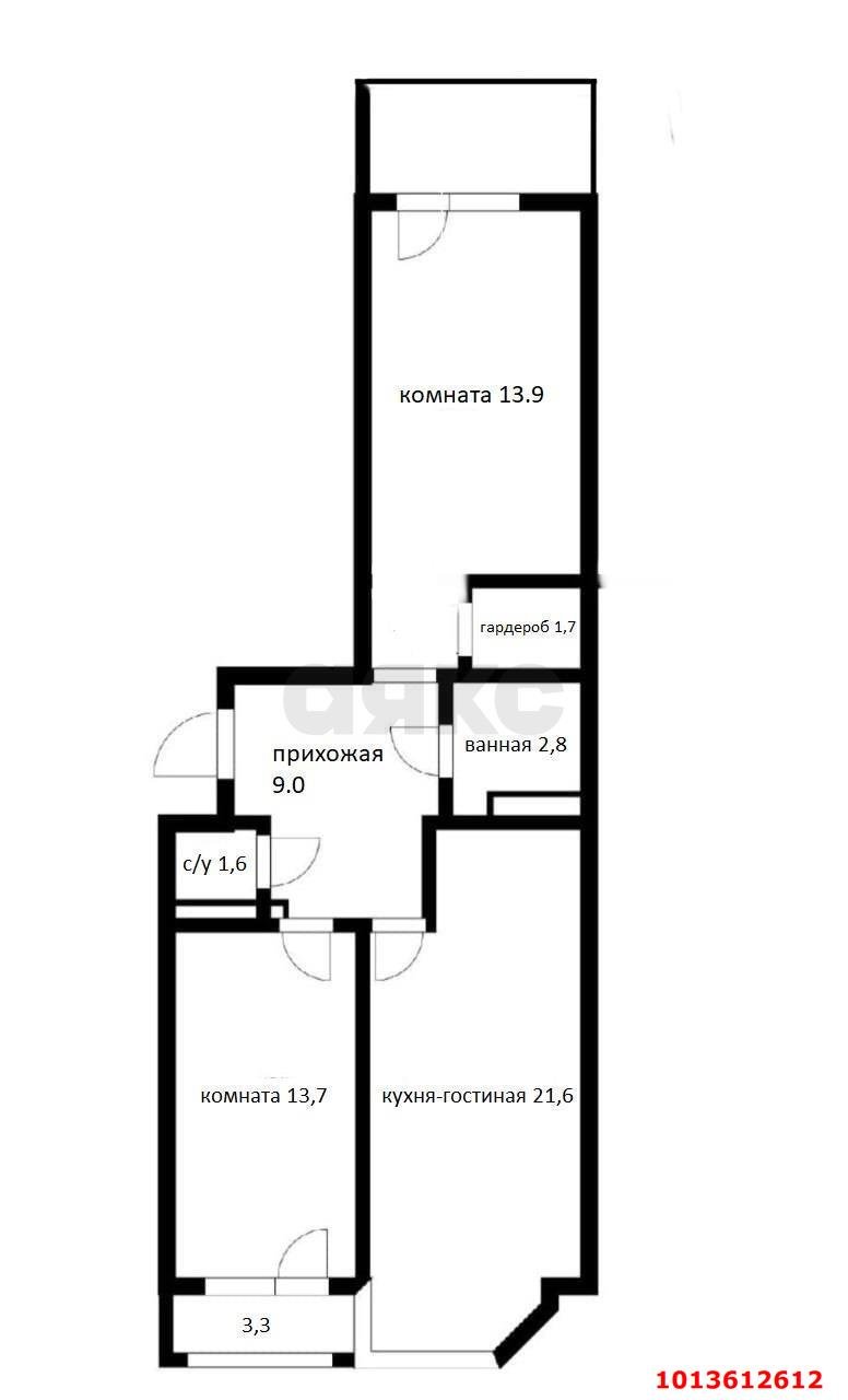 Фото №14: 2-комнатная квартира 75 м² - Краснодар, 9-й километр, пр-д Репина, 3