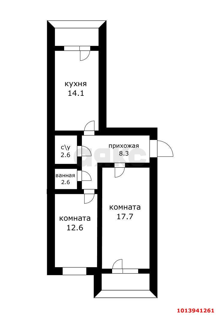 Фото №12: 2-комнатная квартира 61 м² - Новороссийск, жилой комплекс Арена, ул. Котанова, 2к1