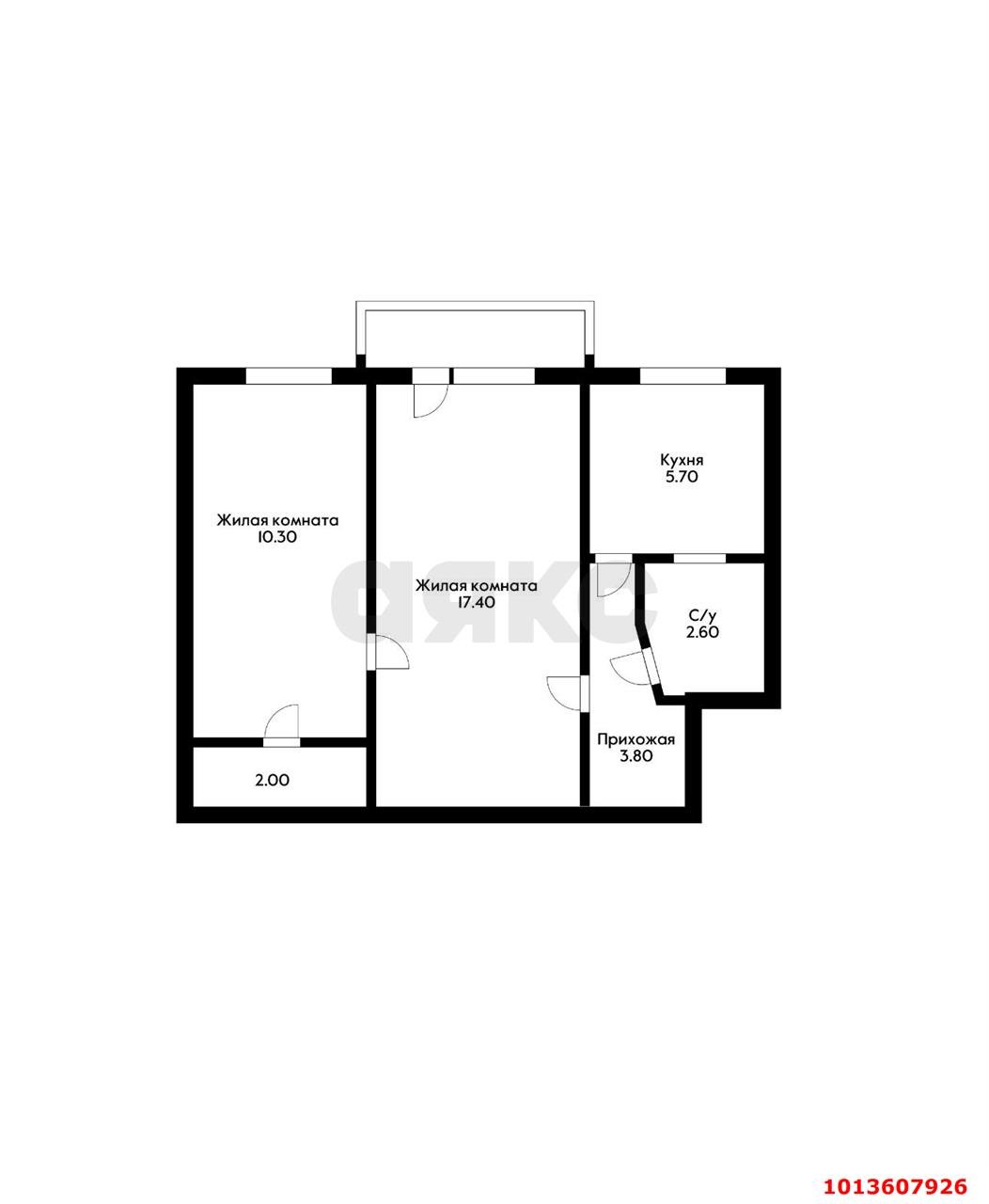 Фото №11: 2-комнатная квартира 42 м² - Краснодар, мкр. Центральный внутригородской округ, ул. имени П.М. Гаврилова, 103