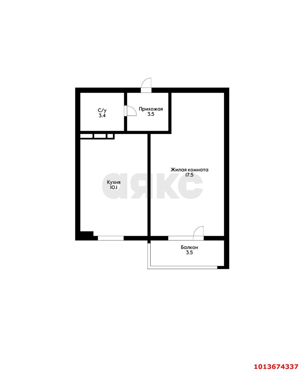 Фото №8: 1-комнатная квартира 34 м² - Краснодар, жилой комплекс Оникс, ул. Российская, 267к3