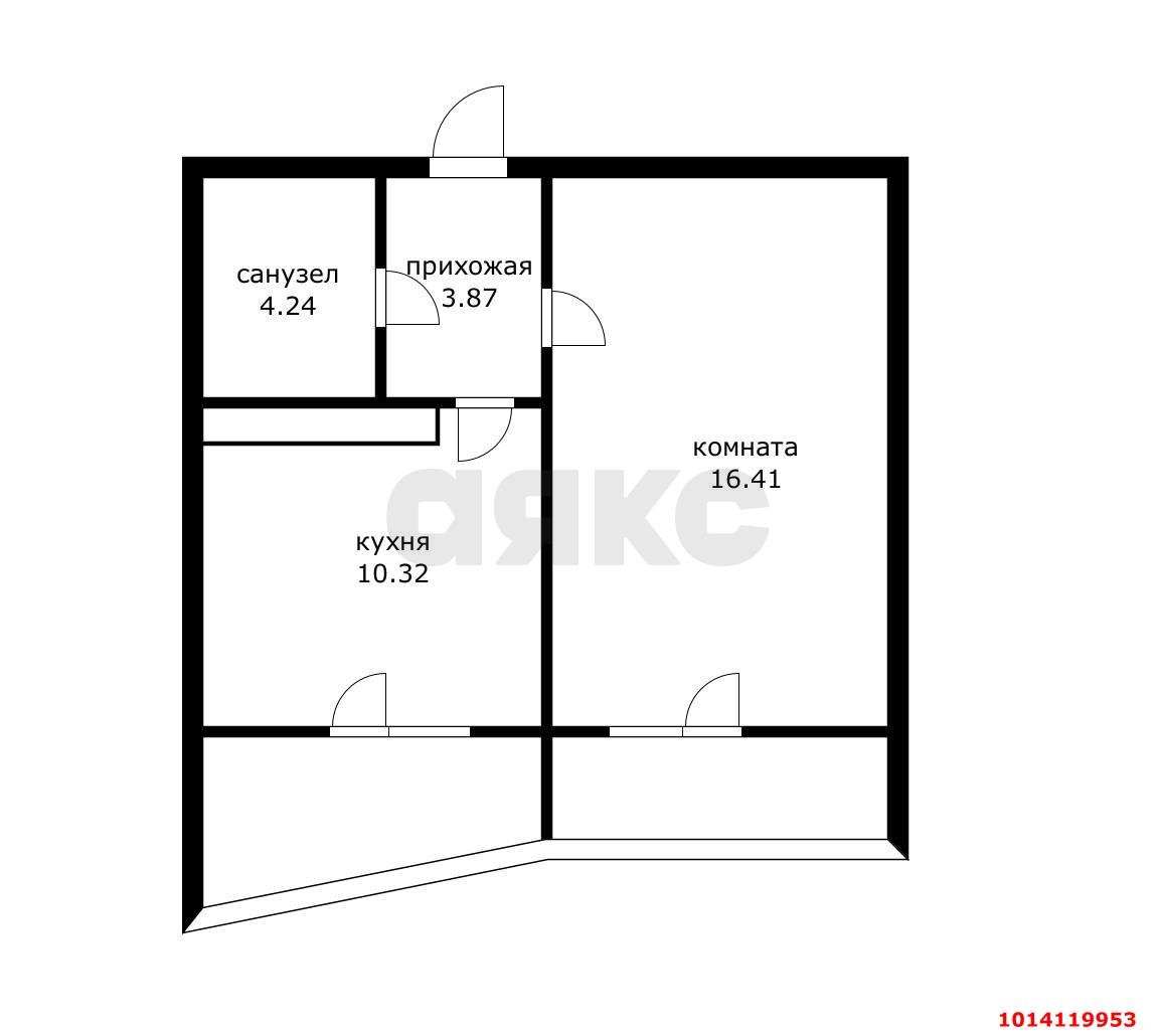 Фото №3: 1-комнатная квартира 39 м² - Краснодар, Завод Измерительных Приборов, ул. Карякина, 5к1