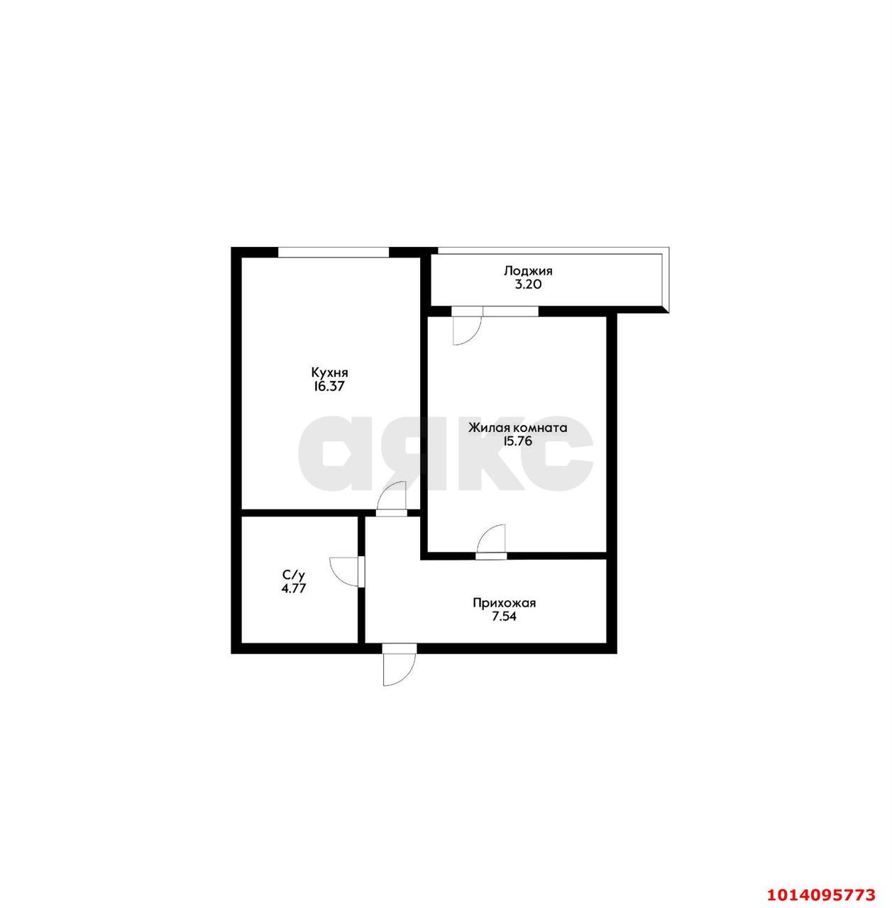 Фото №2: 1-комнатная квартира 45 м² - Краснодар, жилой комплекс Стрижи, ул. Автолюбителей, 1Гк1