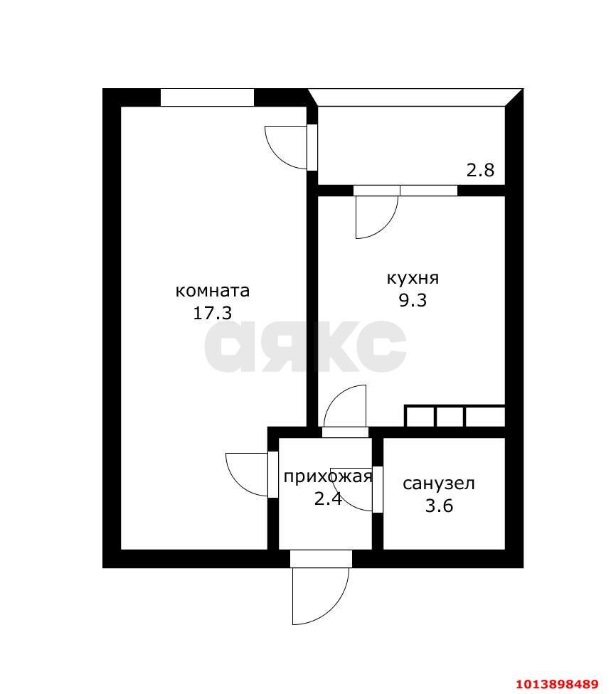 Фото №19: 1-комнатная квартира 32 м² - Краснодар, Парк Победы, ул. Героя Пешкова, 14
