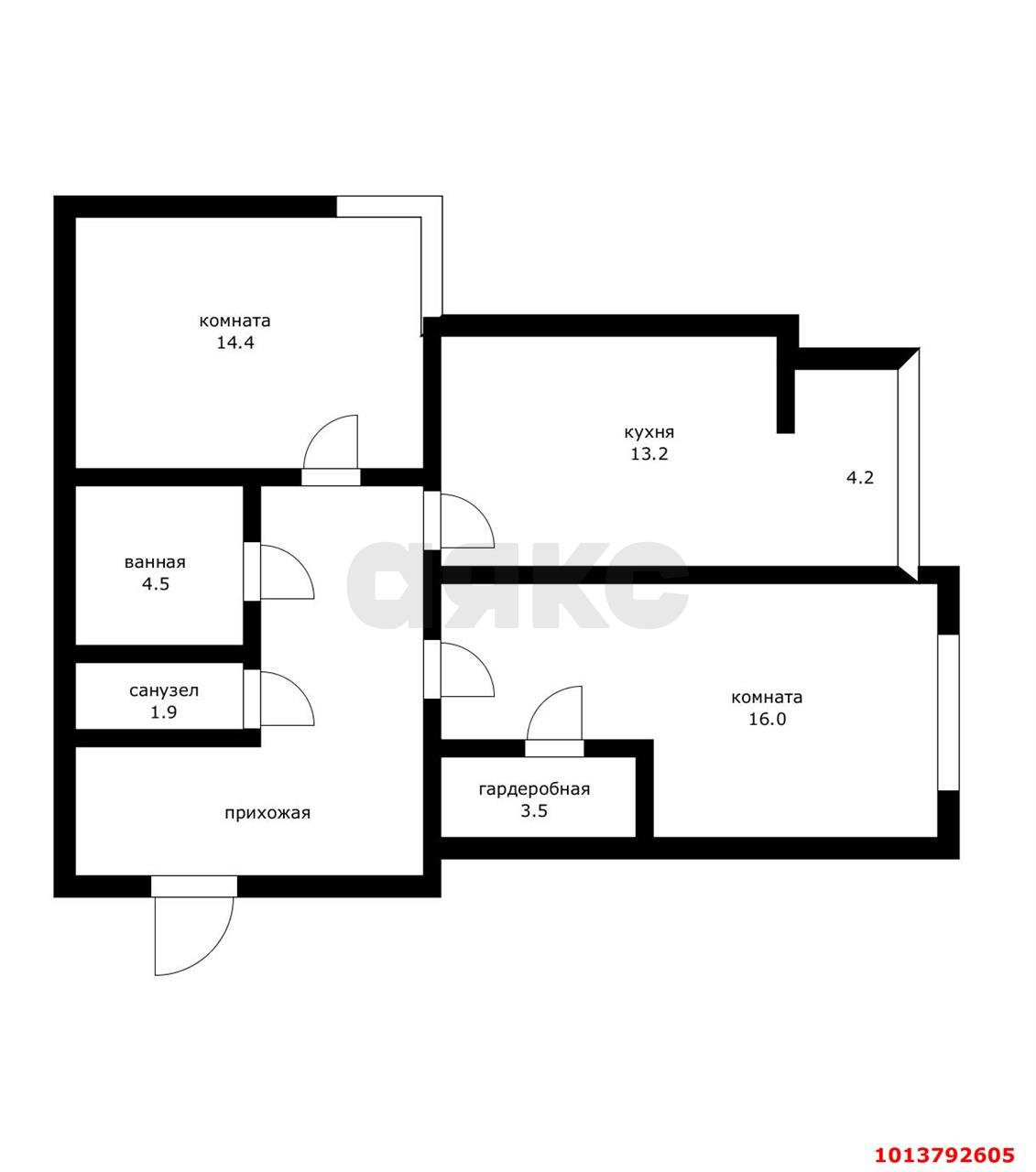 Фото №5: 2-комнатная квартира 72 м² - Краснодар, Гидростроителей, ул. Автолюбителей, 52/5