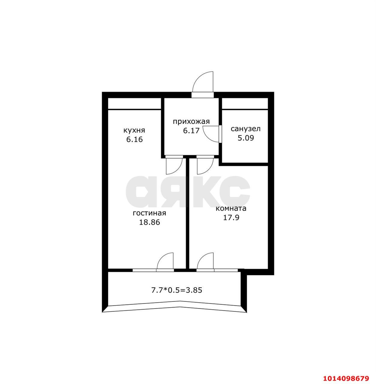 Фото №20: 1-комнатная квартира 58 м² - Краснодар, жилой комплекс Элегант, ул. Старокубанская, 137/1к1
