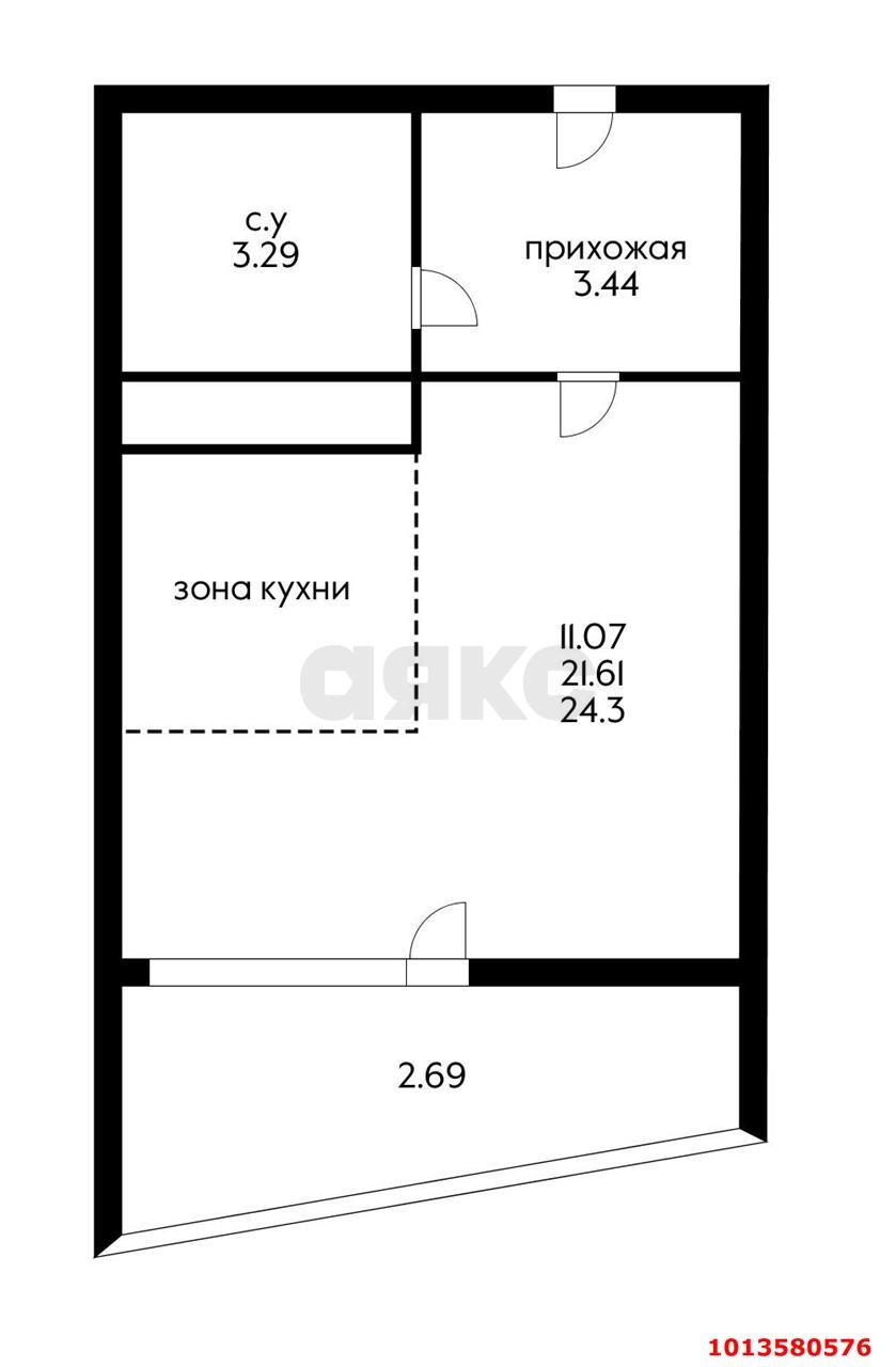 Фото №13: Студия 26 м² - Ольгинка, 3-й, 21