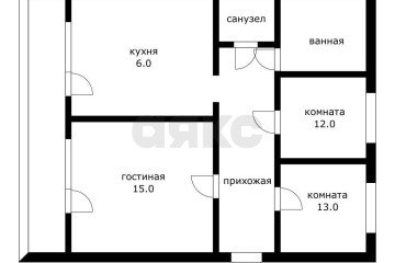 Фото №1: 3-комнатная квартира 58 м² - Роговская, ул. Ленина, 117