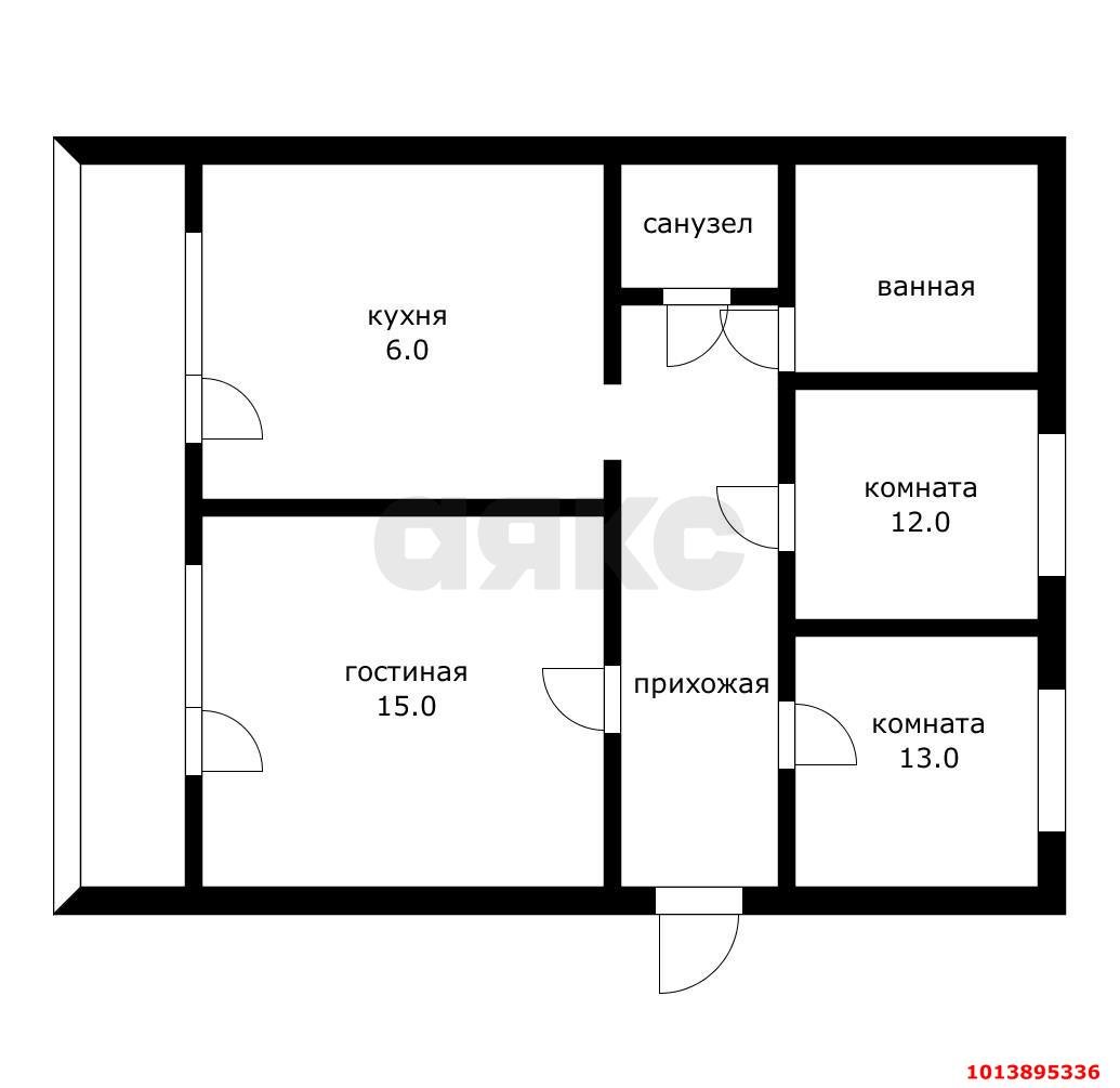 Фото №1: 3-комнатная квартира 58 м² - Роговская, ул. Ленина, 117