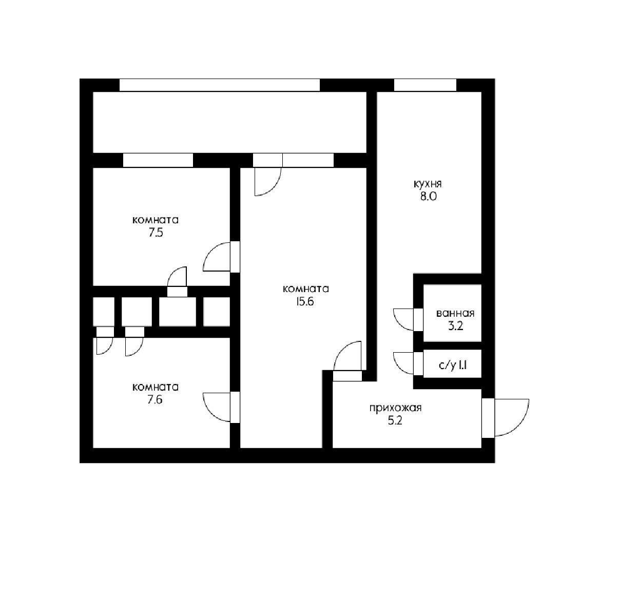 Фото №2: 3-комнатная квартира 58 м² - Краснодар, ул. Трудовой Славы, 21