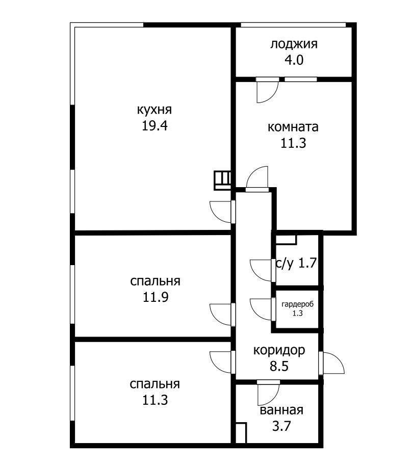 Фото №19: 3-комнатная квартира 80 м² - Краснодар, Прикубанский внутригородской округ, мкр. жилой комплекс Самолёт-6, ул. Ивана Беличенко, 90к1
