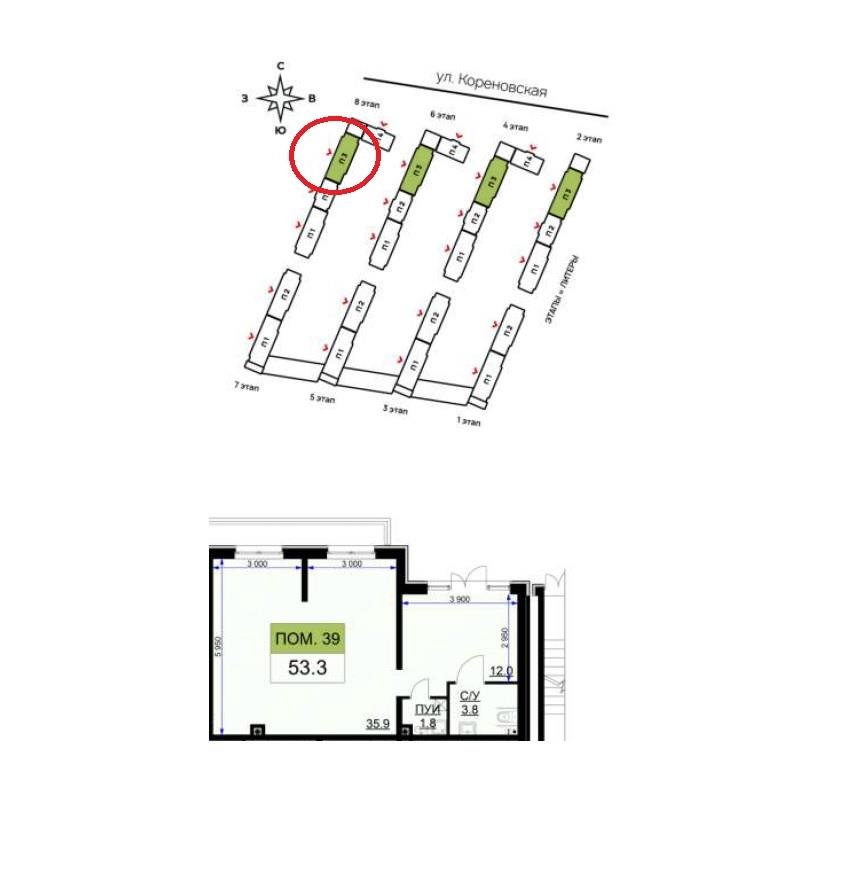 Фото №8: Коммерция 53 м² - Краснодар, Прикубанский внутригородской округ, мкр. жилой комплекс Ракурс, ул. имени Героя Ростовского, 8к7