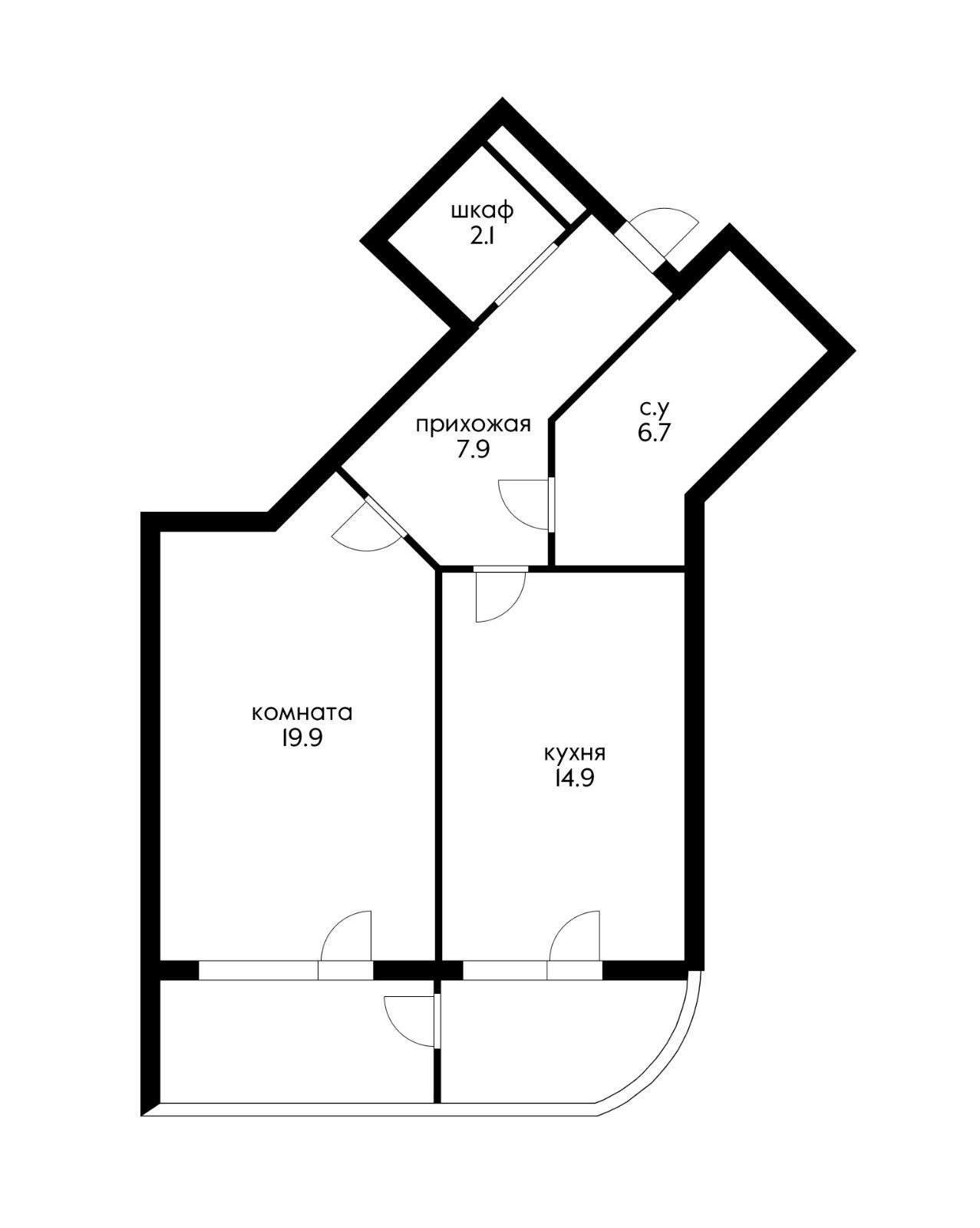 Фото №12: 1-комнатная квартира 61 м² - Краснодар, жилой комплекс Новый Город, Юбилейный, мкр. Западный внутригородской округ, б-р Клары Лучко, 14к2