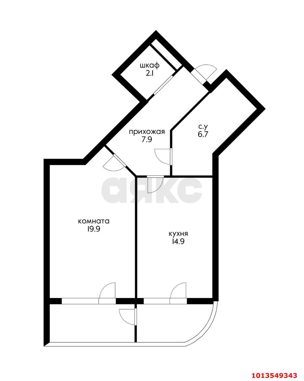 Фото №12: 1-комнатная квартира 61 м² - Краснодар, Юбилейный, б-р Клары Лучко, 14к2
