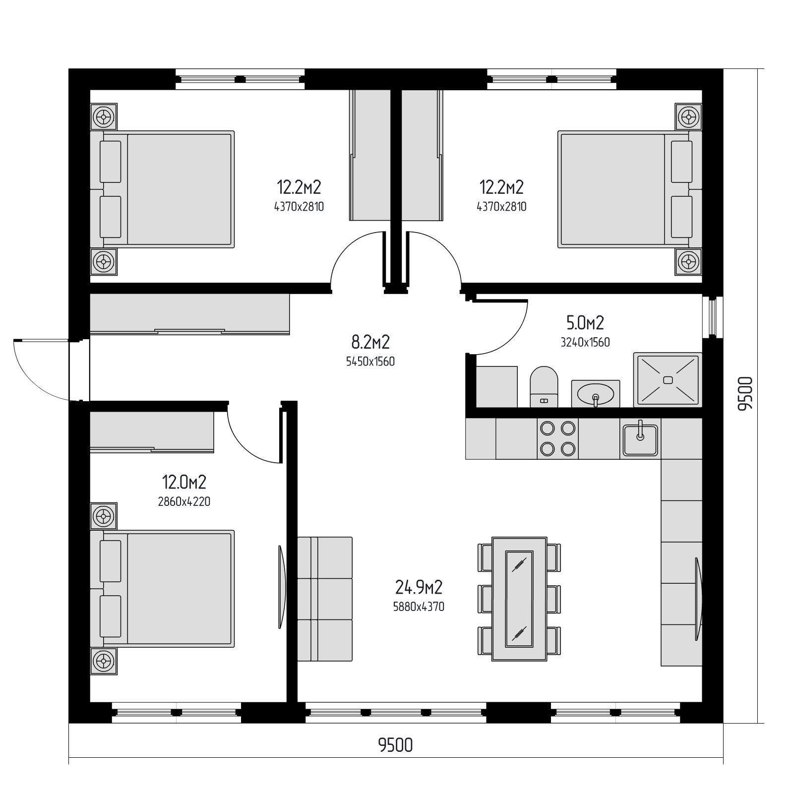 Фото №12: Дом 85 м² + 4.55 сот. - Козет, ул. Абрикосовая, 2