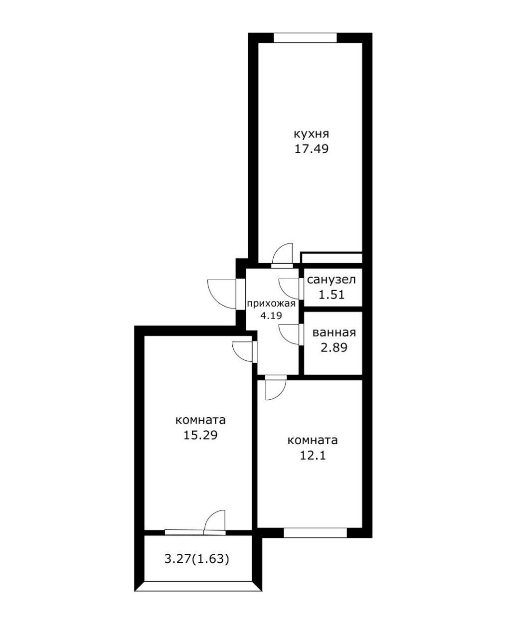Фото №3: 2-комнатная квартира 55 м² - Краснодар, Прикубанский внутригородской округ, мкр. жилой комплекс Жилой Квартал, ул. им. Сорока А.М., 7