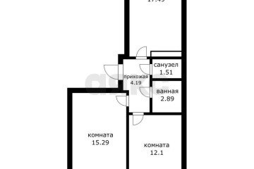 Фото №3: 2-комнатная квартира 53 м² - Краснодар, мкр. жилой комплекс Жилой Квартал, ул. им. Сорока А.М., 7
