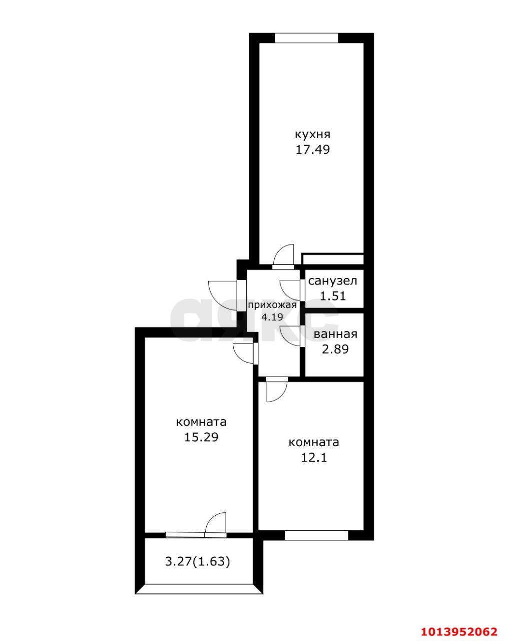 Фото №3: 2-комнатная квартира 55 м² - Краснодар, жилой комплекс Видный, ул. Командорская, 3к1