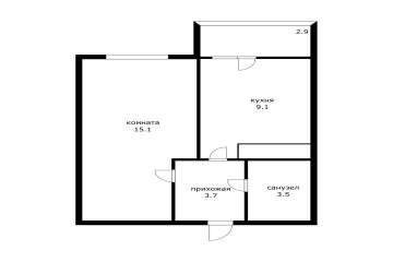 Фото №2: 1-комнатная квартира 31 м² - Краснодар, мкр. Краевая Клиническая Больница, ул. Домбайская, 12