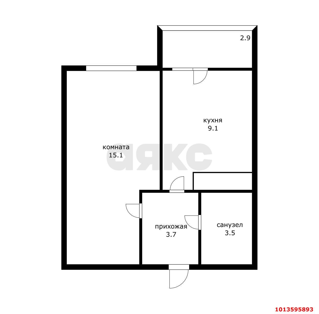Фото №1: 1-комнатная квартира 34 м² - Краснодар, ул. Домбайская, 12
