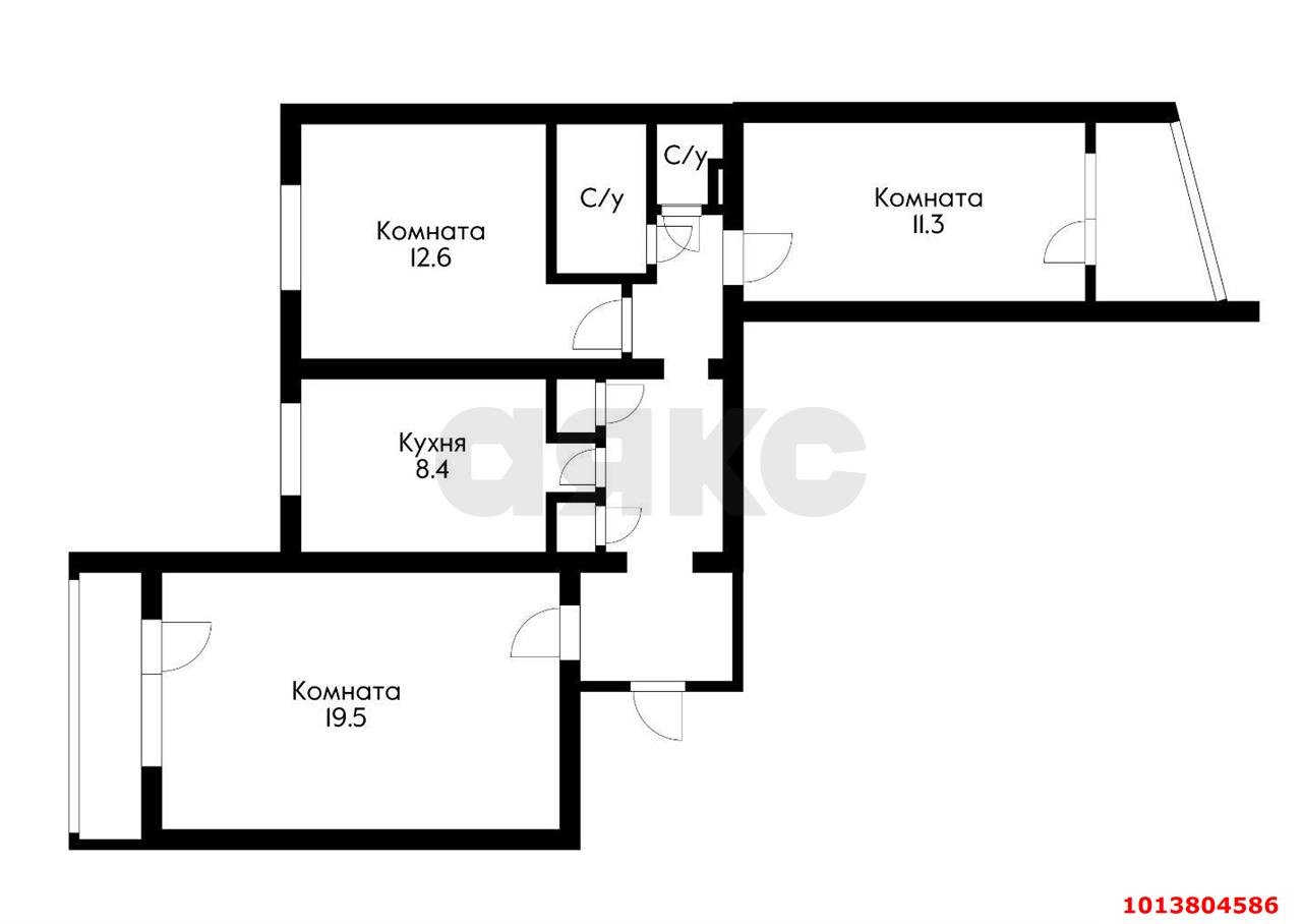 Фото №1: 3-комнатная квартира 73 м² - Краснодар, Комсомольский, ул. Тюляева, 18