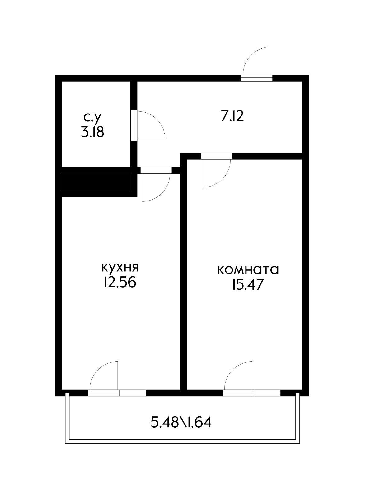 Фото №9: 1-комнатная квартира 44 м² - Краснодар, Прикубанский внутригородской округ, Музыкальный, мкр. ЖК Светлый, ул. Московская, 144к1