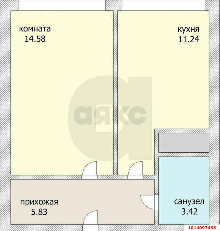 Фото №9: 1-комнатная квартира 34 м² - Новая Адыгея, жилой комплекс Баланс, ул. Береговая, 1А