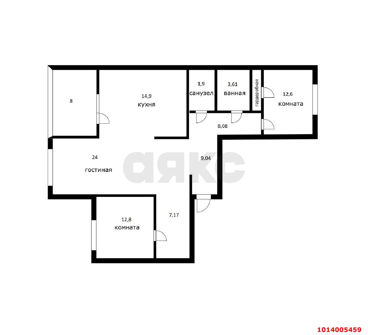 Фото №15: 3-комнатная квартира 105 м² - Краснодар, Фестивальный, ул. Дальняя, 39/2
